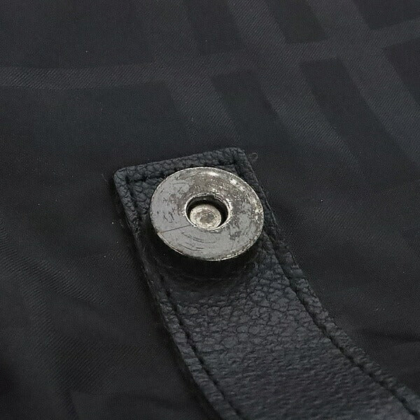 BURBERRY Black Label Check Nylon Canvas Shoulder Bag Black