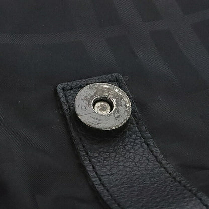 BURBERRY Black Label Check Nylon Canvas Shoulder Bag Black
