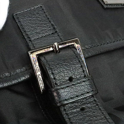BURBERRY Black Label Check Nylon Canvas Shoulder Bag Black