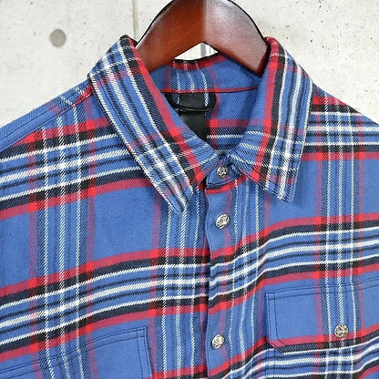 CHROME HEARTS WORK DOG Cross Ball Button Shirt Multi Size L