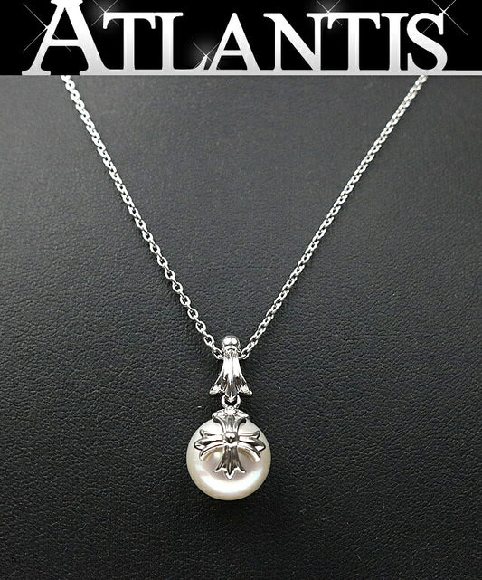 CHROME HEARTS Mikimoto CH Plus Pearl K18WG Necklace