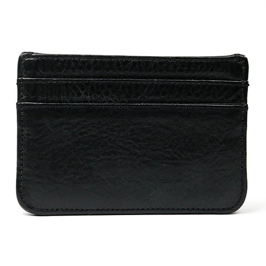 CHROME HEARTS Double-Side Scroll Label Leather Wallet Black