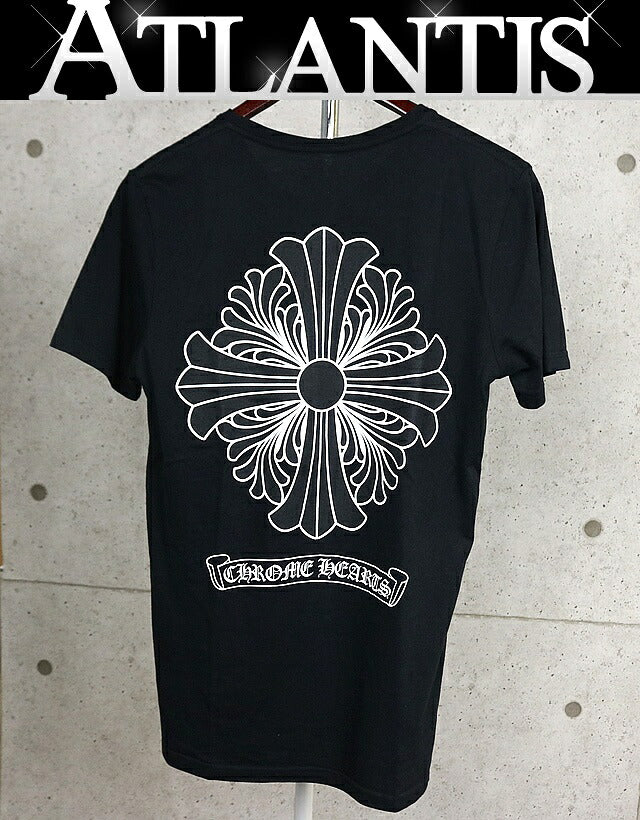 CHROME HEARTS CH Plus Scroll Label T-Shirt Black Size M