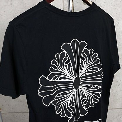 CHROME HEARTS CH Plus Scroll Label T-Shirt Black Size M