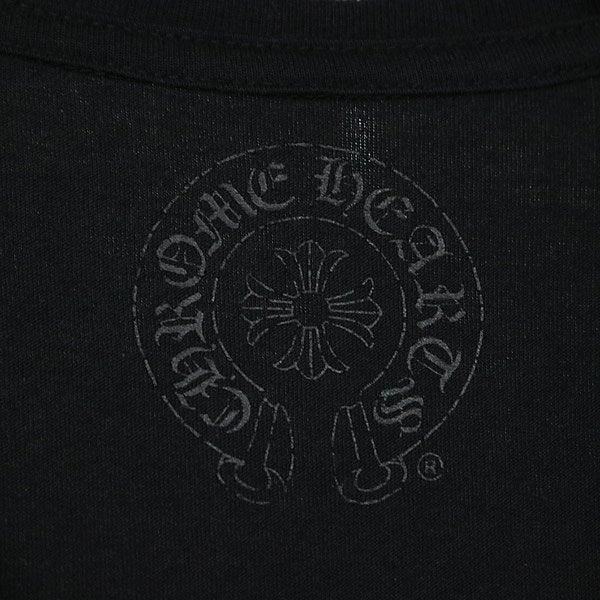 CHROME HEARTS CH Plus Scroll Label T-Shirt Black Size M