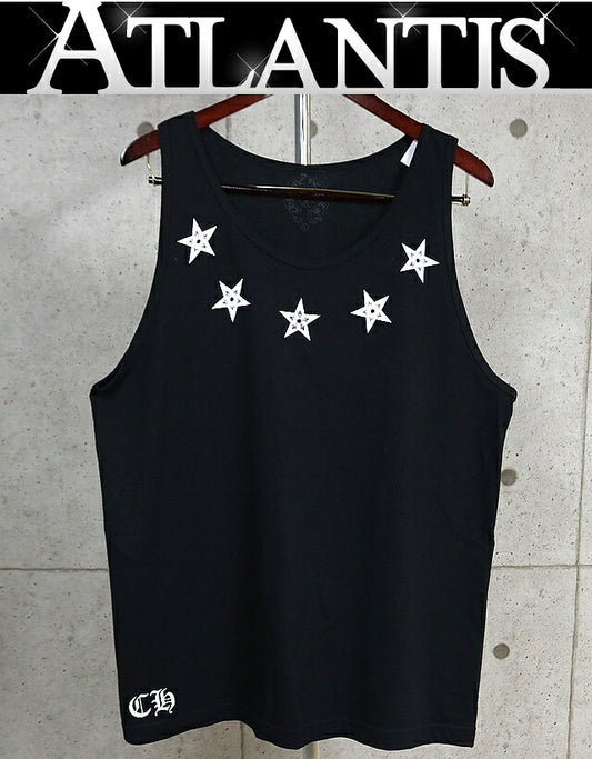 CHROME HEARTS 5P Star Print Tank Top Black Size L