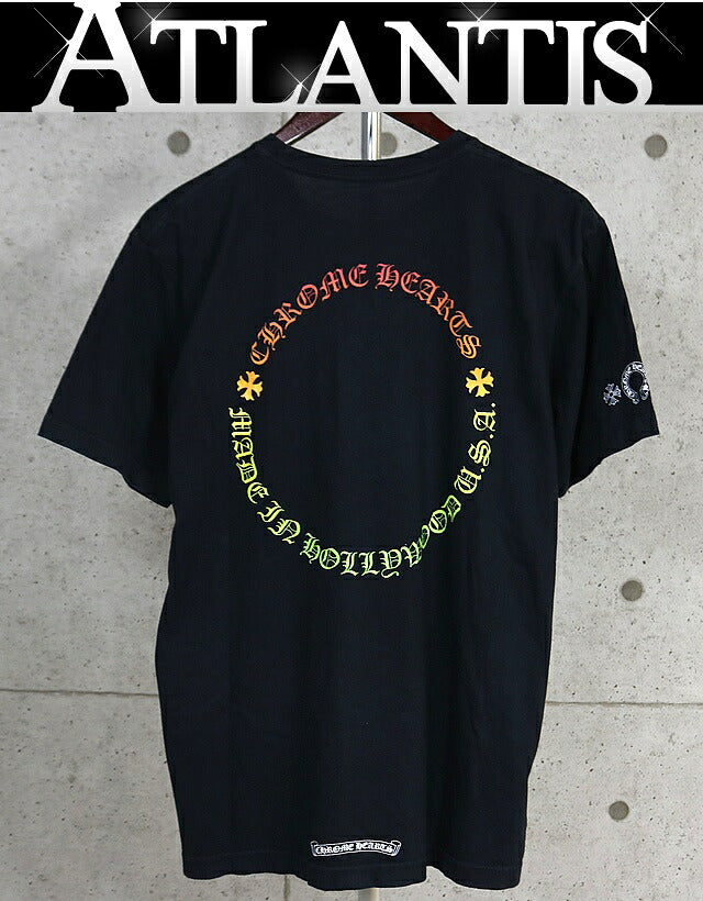 CHROME HEARTS Gradient Circle Logo T-Shirt Black Size L