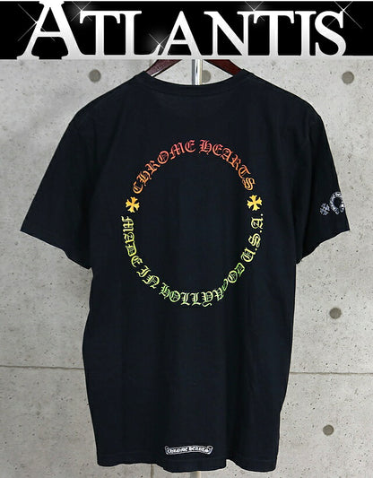 CHROME HEARTS Gradient Circle Logo T-Shirt Black Size L
