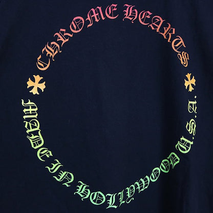 CHROME HEARTS Gradient Circle Logo T-Shirt Black Size L