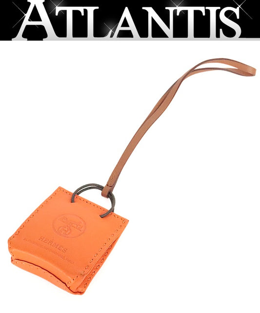 HERMES Sac Orange Shopper Charm Orange