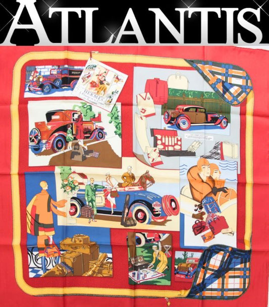 HERMES L'Elegance et le Confort Scarf Red