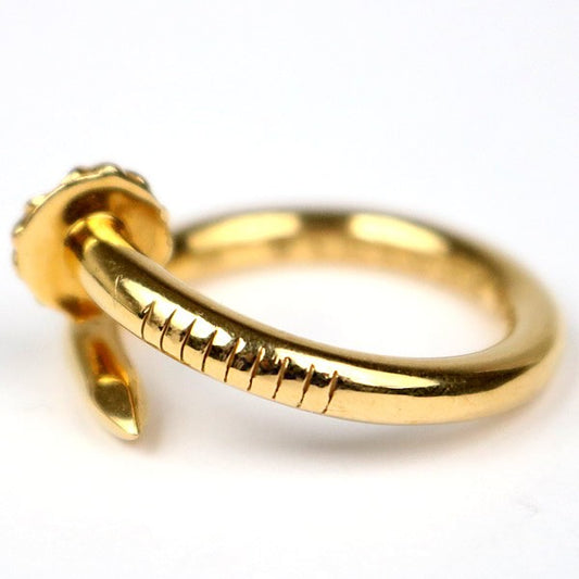 CHROME HEARTS 22K Gold Nail Cross Ball Ring Size JP 19
