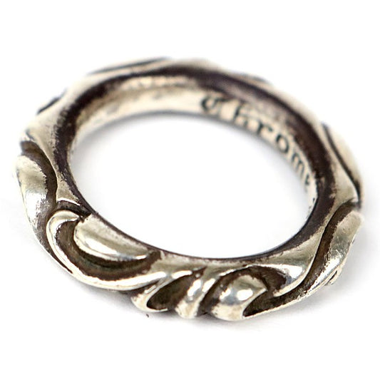 CHROME HEARTS Silver 925 Scroll Band Ring Size JP 13