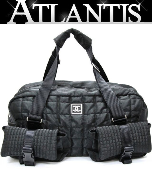 CHANEL Sport Chocolate Bar Nylon Bag Black