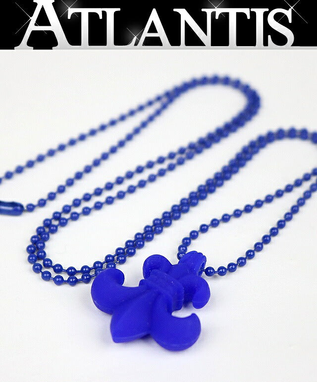 CHROME HEARTS Blue Silicon Rubber BS Flare Necklace