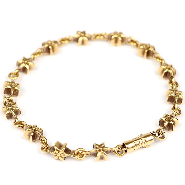 CHROME HEARTS 22K Gold Tiny Star 13-Link Bracelet