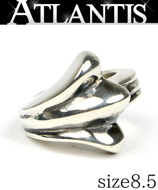 CHROME HEARTS 720 Half Cross Tail Silver Ring Size JP 8.5