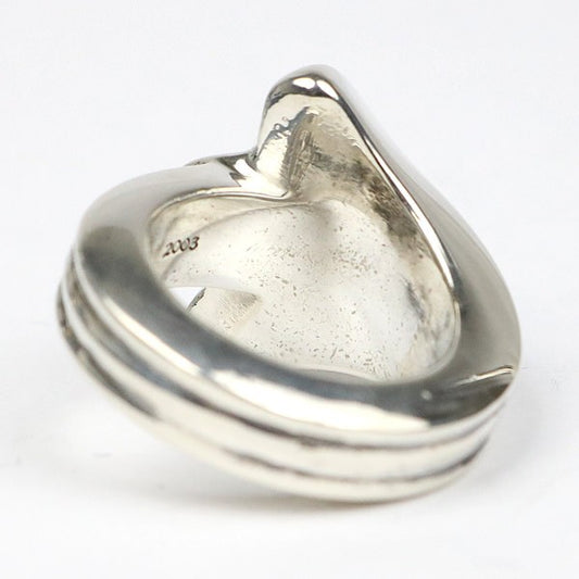 CHROME HEARTS 720 Half Cross Tail Silver Ring Size JP 8.5