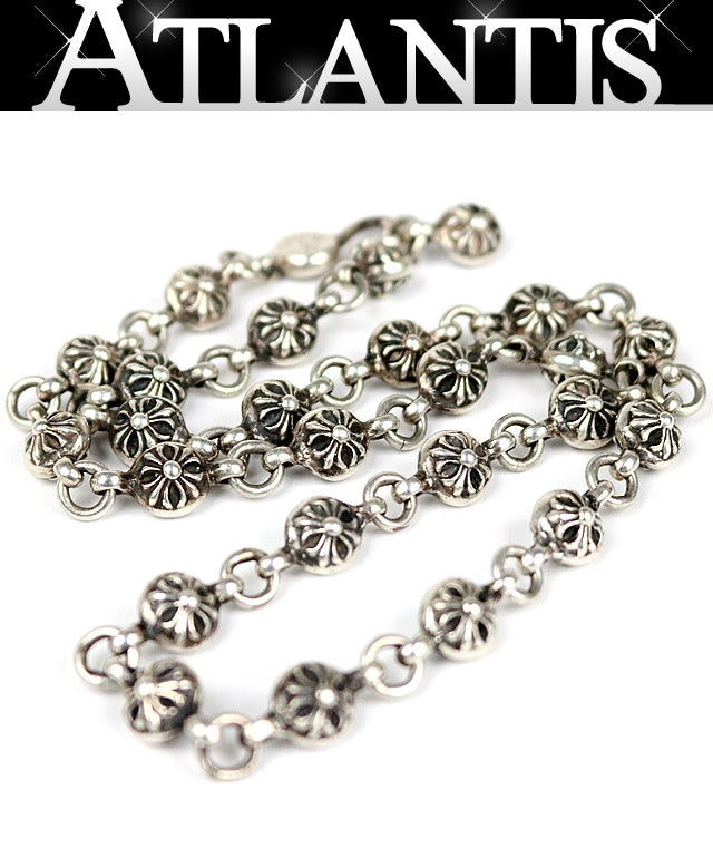 CHROME HEARTS #1 Cross Ball 20 Inch Silver Necklace
