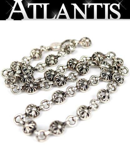 CHROME HEARTS #1 Cross Ball 20 Inch Silver Necklace
