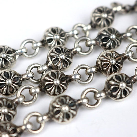 CHROME HEARTS #1 Cross Ball 20 Inch Silver Necklace