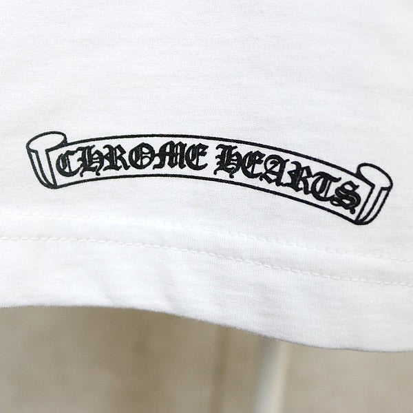 CHROME HEARTS Arch Logo Print Long T-Shirt White Size XL