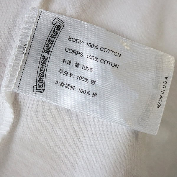 CHROME HEARTS Arch Logo Print Long T-Shirt White Size XL