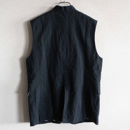ARTS&SCIENCE Cotton Linen Stand Collar Long Vest Size S