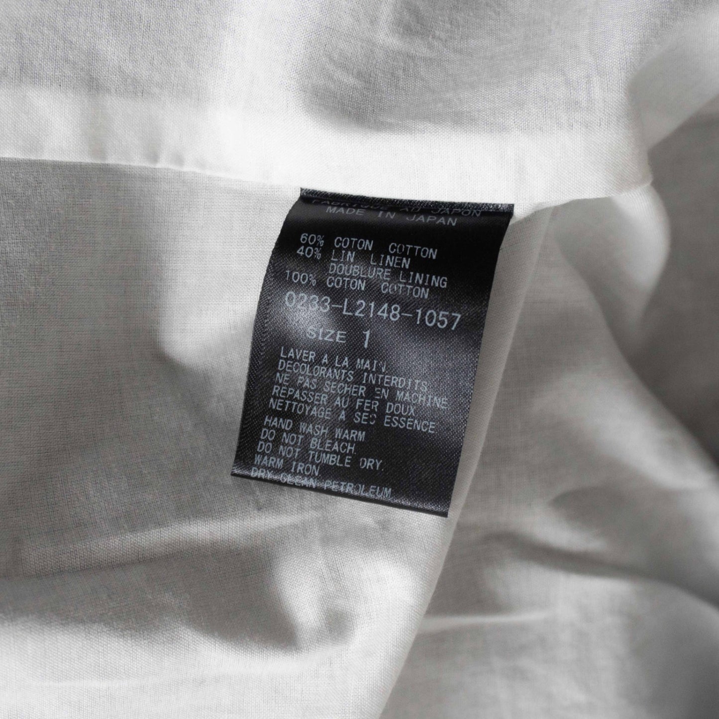 ARTS&SCIENCE Cotton Linen Stand Collar Long Vest Size S