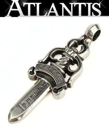 CHROME HEARTS Large Dagger Silver Pendant