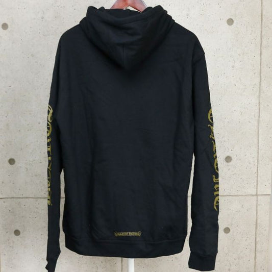 CHROME HEARTS Old English Zip Hoodie Black/Olive Size M