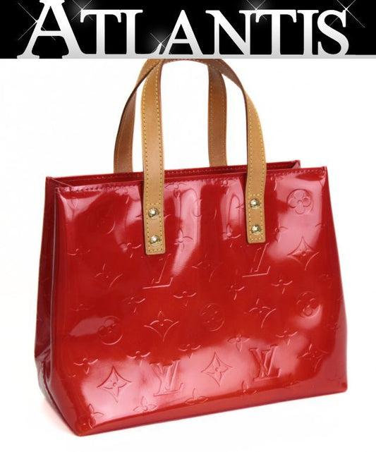 Louis Vuitton Vernis Reed PM Tote Bag Red
