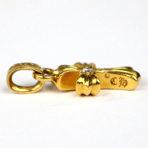 CHROME HEARTS 22K Baby Fat Cross After Diamond Charm