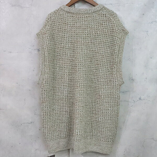 GELATO PIQUE HOMME Melange Waffle Vest Mint Size L