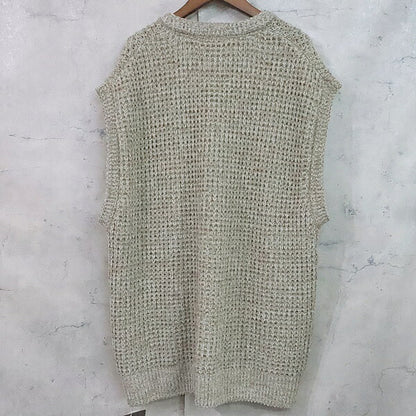 GELATO PIQUE HOMME Melange Waffle Vest Mint Size L