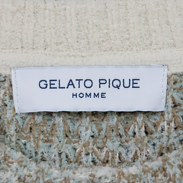 GELATO PIQUE HOMME Melange Waffle Vest Mint Size L