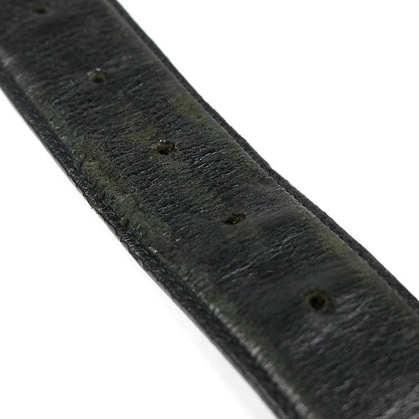 CHROME HEARTS 3PC Talon Silver Leather Belt Black Size 32