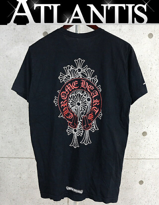 CHROME HEARTS Horseshoe Cross T-Shirt Cotton Black Size L