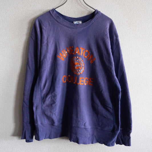 CHAMPION 80s Wheaton Reverse Weave Flock Print Size L