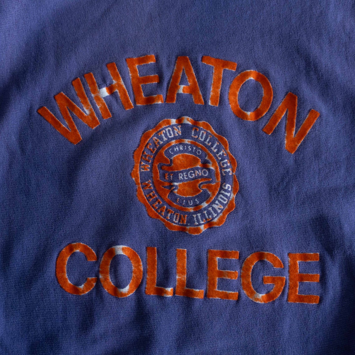 CHAMPION 80s Wheaton Reverse Weave Flock Print Size L
