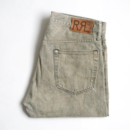 RRL Made in USA Olive Wash Straight-Leg Jeans Size 32×30
