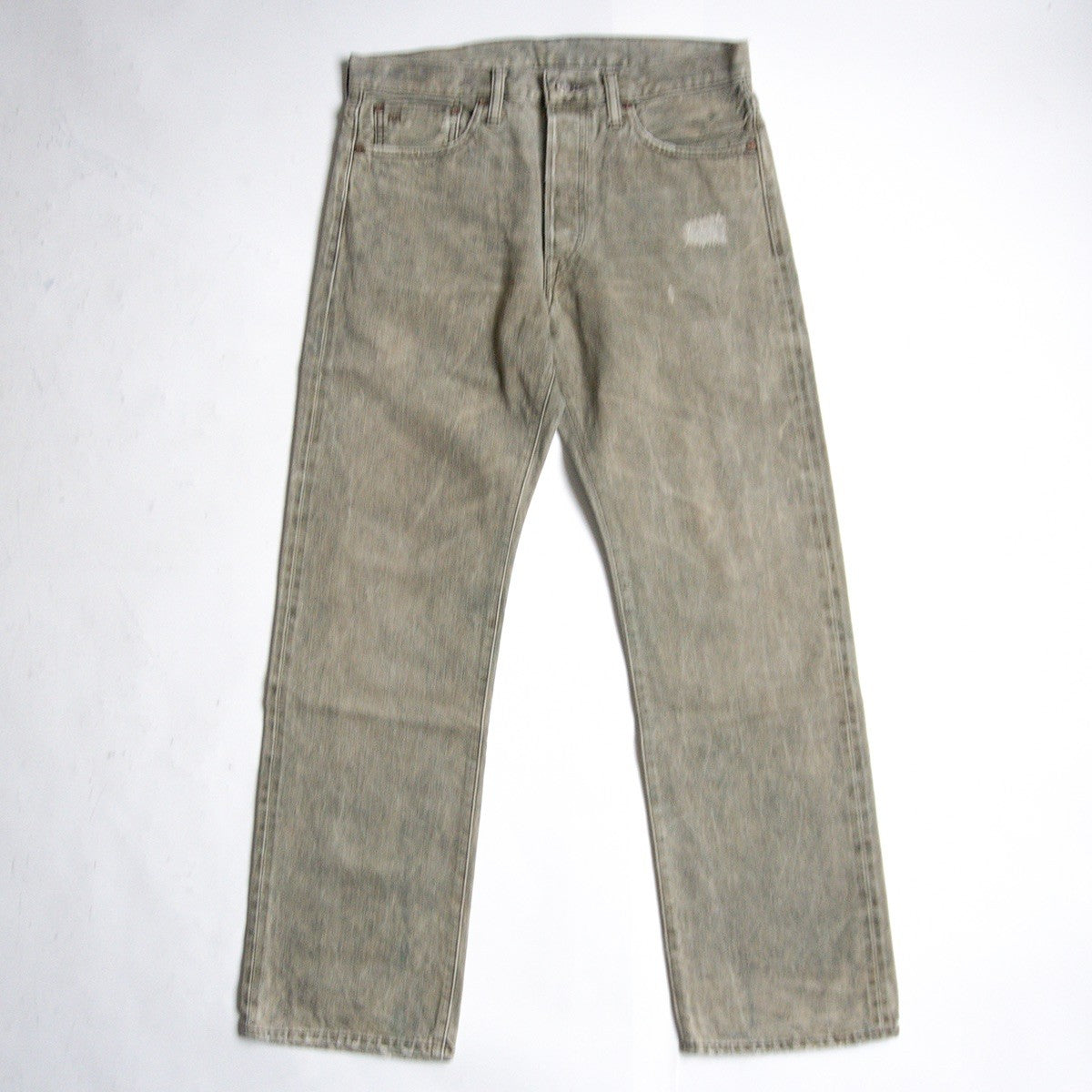 RRL Made in USA Olive Wash Straight-Leg Jeans Size 32×30