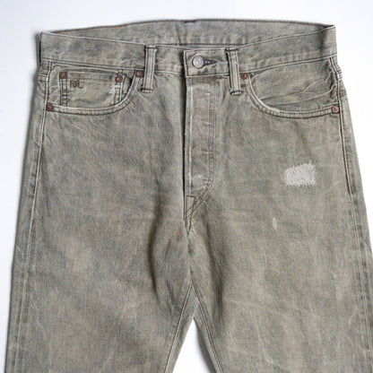 RRL Made in USA Olive Wash Straight-Leg Jeans Size 32×30