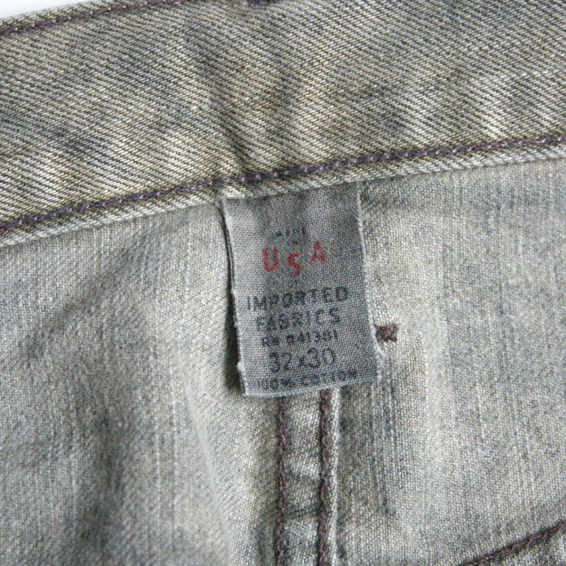 RRL Made in USA Olive Wash Straight-Leg Jeans Size 32×30