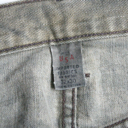 RRL Made in USA Olive Wash Straight-Leg Jeans Size 32×30
