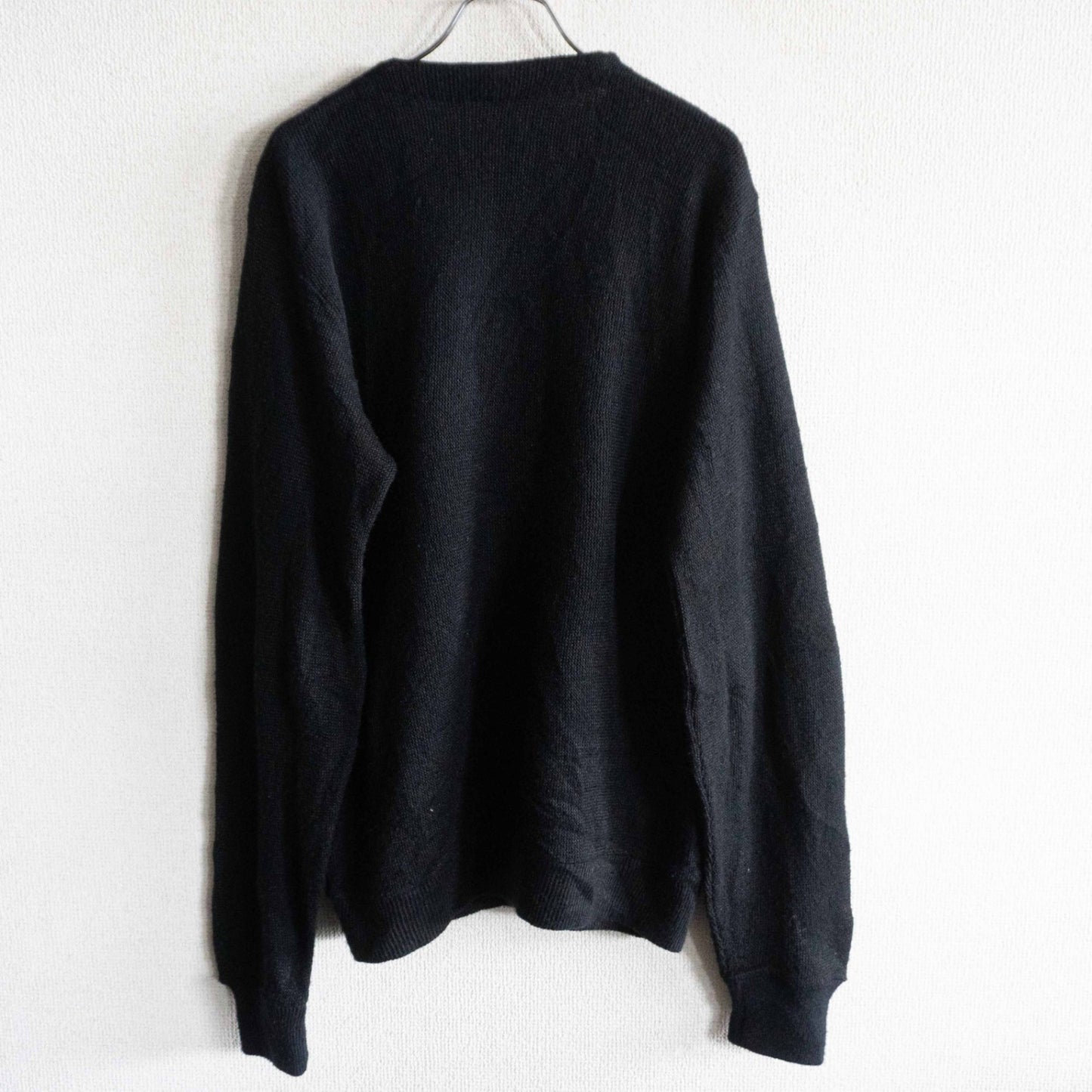 Vintage 60s Alpaca Cardigan with Pockets Black