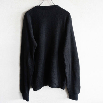 Vintage 60s Alpaca Cardigan with Pockets Black