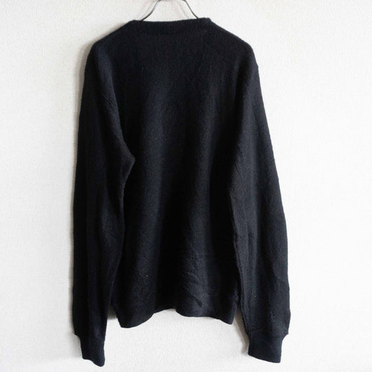 Vintage 60s Alpaca Cardigan with Pockets Black