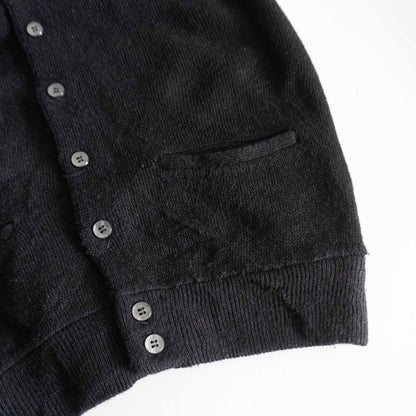 Vintage 60s Alpaca Cardigan with Pockets Black
