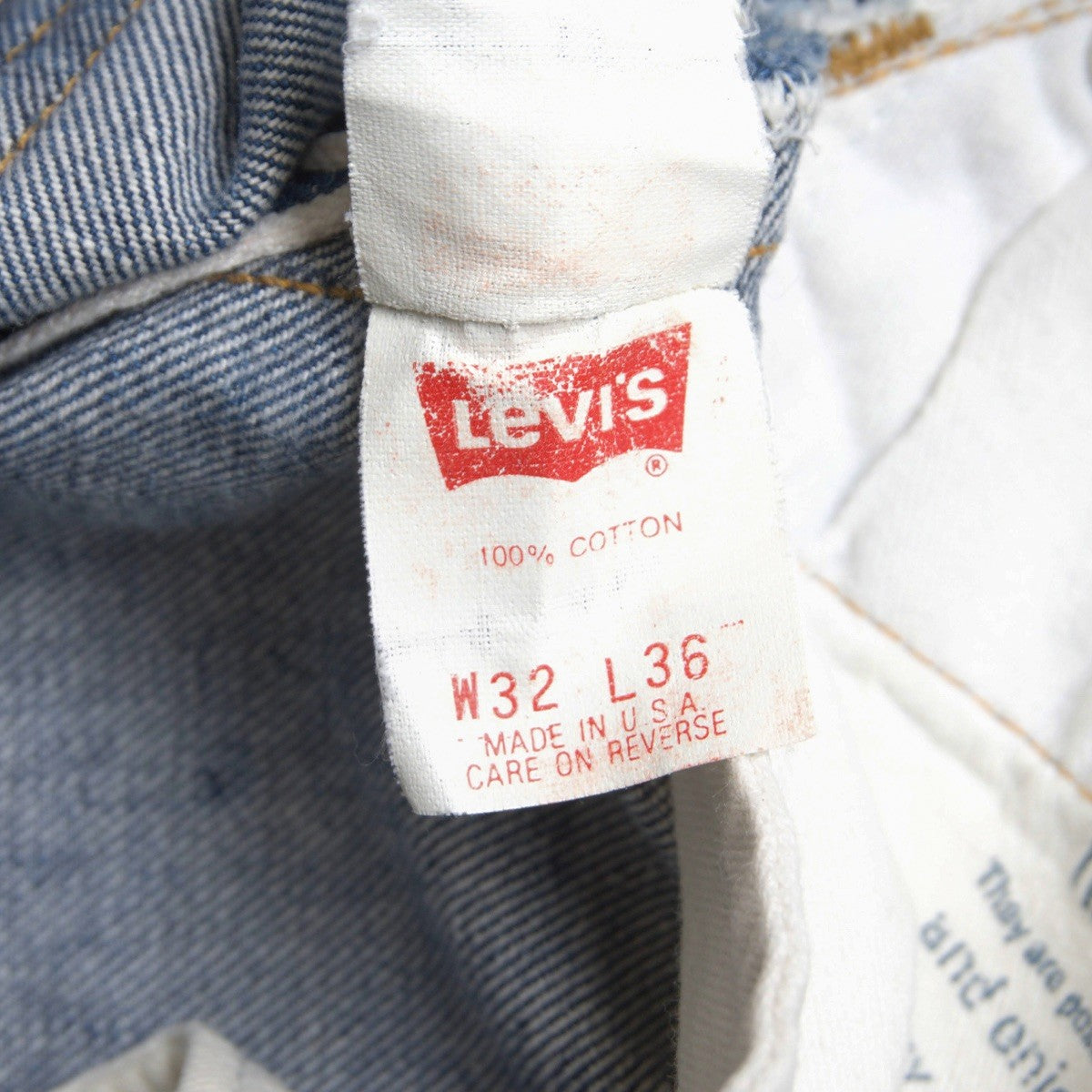 LEVI'S 501XX Big E Valencia Made Denim Pants Size 32×36